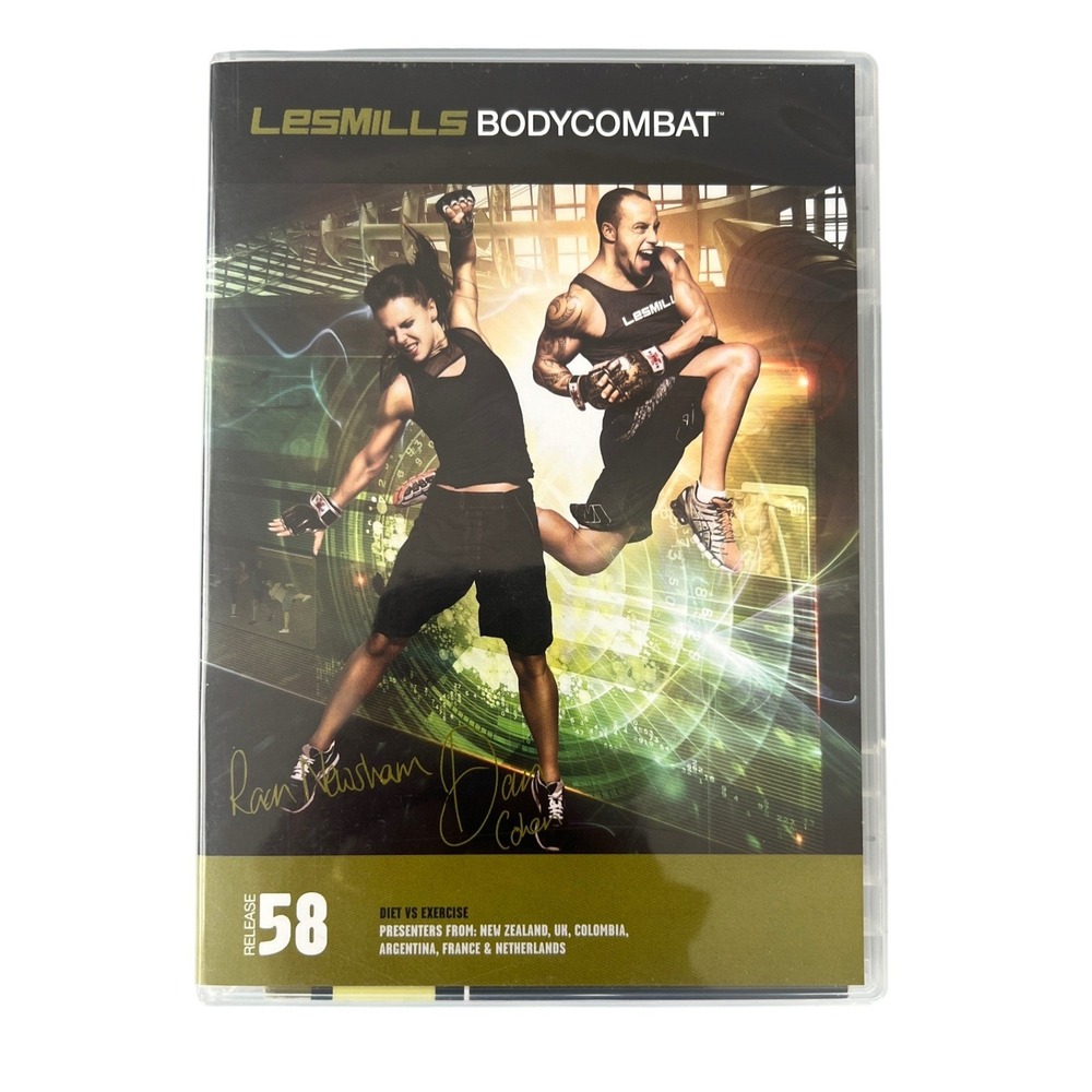 Les Mills BodyCombat Release 58 Fitness DVD and Music CD Set Workout MMA